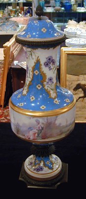 Lot 581 - Sevres Style Bronze-Mounted Porcelain Covered...