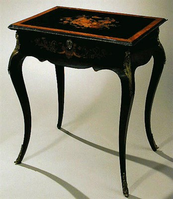 Lot 517 - Napoleon III Ebonized and Marquetry Inlaid...