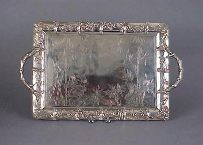 Lot 173 - Chinese Export Silver Tray Stamped SHANG-HAI...