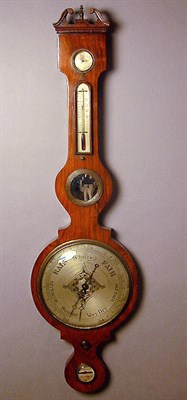 Lot 393 - George III Rosewood Barometer E.E. Monvel,...