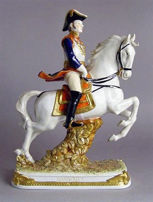 Lot 185 - Group of Continental Porcelain Soldier Figures...