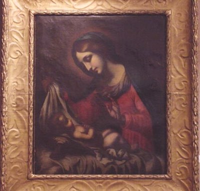 Lot 202 - After Carlo Dolci MADONNA AND CHILD Oil on...