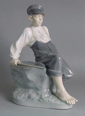 Lot 302 - Royal Copenhagen Porcelain Figure of a Boy