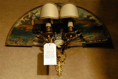 Lot 524 - Ivory and Gilt-Metal Two-Light Sconce