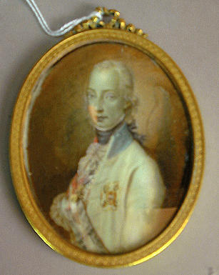 Lot 552 - Austrian School Circa 1793 In white uniform,...