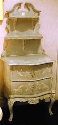 Lot 136 - Louis XV Style Green Painted Side Cabinet