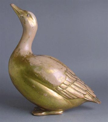 Lot 76 - Pair of Chinese Gilt-Decorated Porcelain Ducks