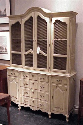 Lot 706 - Provincial Louis XV Style Ivory Painted...
