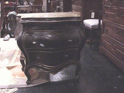 Lot 106 - Pair of Louis XV Style Ebonized Wood and Faux...