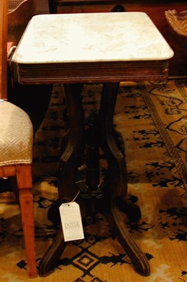 Lot 125 - Victorian Marble Top Mahogany Side Table