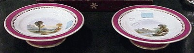 Lot 133 - Two English Porcelain Cake Plates