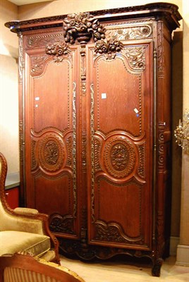 Lot 549 - Louis XIV Style Oak Armoire