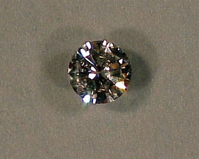 Lot 585 - Round Brilliant-Cut Diamond The loose diamond...