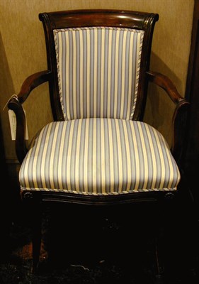 Lot 370A - Regency Style Mahogany Upholstered Armchair