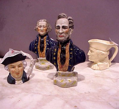 Lot 153 - Two George Washington Porcelain Jugs, One...