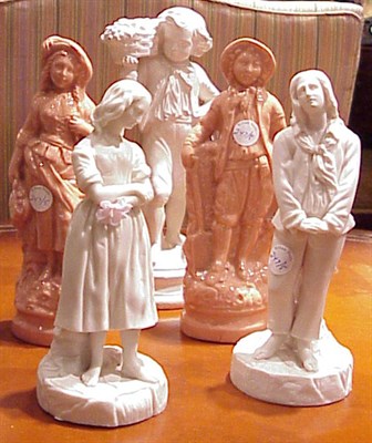Lot 404 - Group of Five English Porcelain, Parian and...