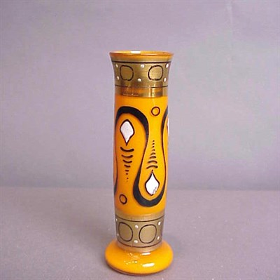 Lot 300 - Austrian Glass Vase Together with a Ceramic...