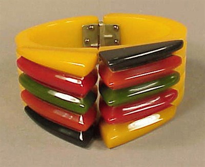 Lot 403 - Bakelite Laminate and Hinged Five-Color...