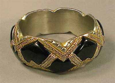 Lot 401 - Bakelite and Metal Laminate Bracelet With...