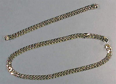 Lot 82 - Gold Neck Chain and Bracelet 14 kt. yellow...