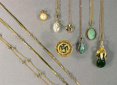 Lot 88 - Lot of Assorted Pendants with Chains Yellow...