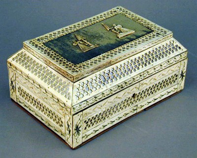 Lot 252A - Rare Indo-Russian Carved Bone Casket with...