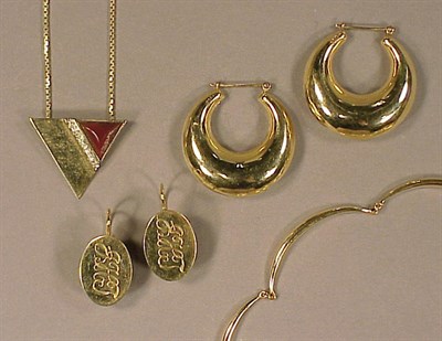 Lot 45 - Lot of Assorted Gold Jewelry 14 kt. yellow...
