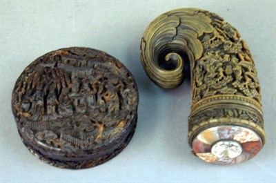 Lot 198A - Extremely Rare Chinese Export Carved Snuff...