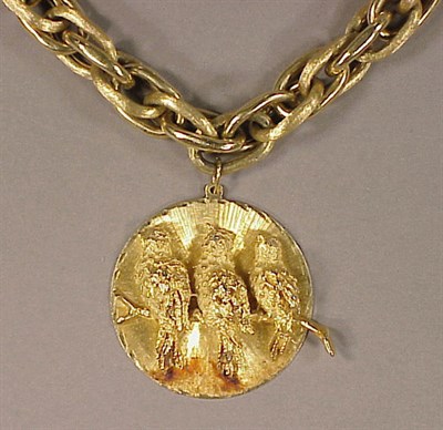 Lot 164 - Gold Bracelet with Charm 14 kt. yellow gold,...