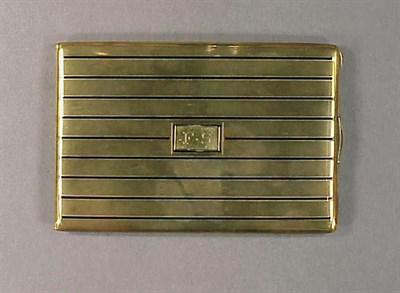Lot 340 - Gold Cigarette Case 14 kt. yellow gold, of...