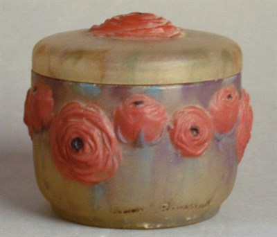 Lot 299 - Pate de Verre Covered Box A. G. Argy-Rousseau...