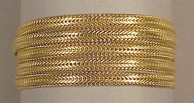 Lot 163 - Gold Bracelet 14 kt. yellow gold, composed of...