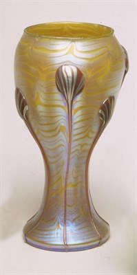 Lot 377 - Unsigned Loetz Glass Vase Of goblet form, with...
