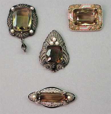 Lot 126 - Group of Four Theodor Farhner and Other Pins...