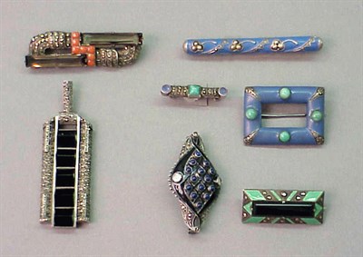 Lot 23 - Group of Sterling Silver and Enamel Pins...