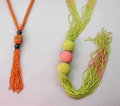 Lot 75 - Two Beadwork Necklaces Attributed to Wiener...