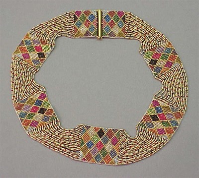 Lot 78 - Beadwork Collar Necklace Vienna, early 20th...