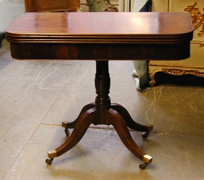 Lot 492 - Regency Style Mahogany Fold-Over Games Table