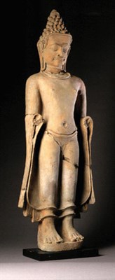 Lot 35 - ]Rare Thai Terra Cotta Figure of Buddha Circa...