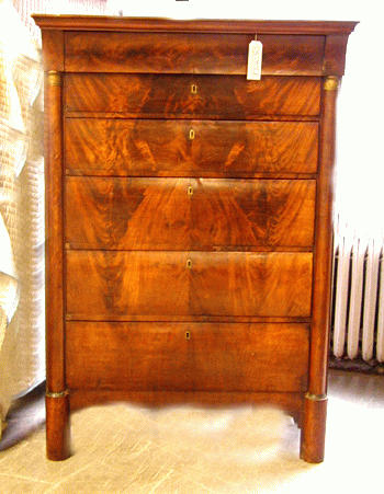 Lot 124 - Empire Mahogany Chest of Drawers