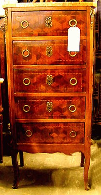 Lot 176 - Louis XV Style Marble Top Parquetry Inlaid...