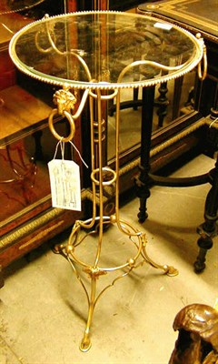 Lot 499 - Gilt-Bronze Glass Top Stand