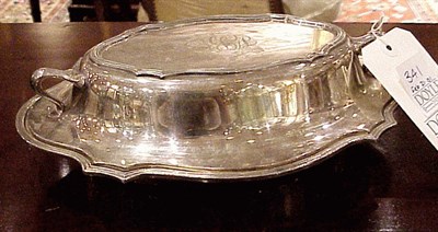 Lot 341 - Silver Plated Entree Dish and Cover