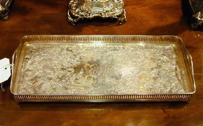 Lot 346 - Silver Plated Gallery Tray