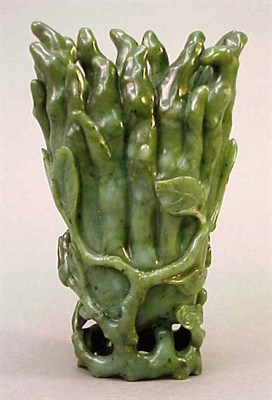Lot 302 - Green Nephrite Buddha's Hand Citron Vase The...