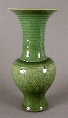 Lot 174 - Carved Chekiang Celadon Yen-Yen Vase...