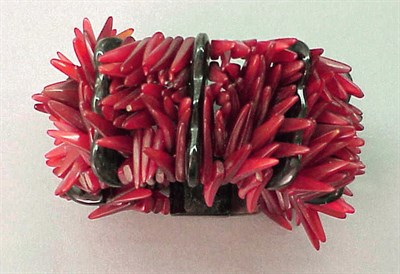 Lot 65 - Barbarian Style Bracelet 1920s Red...