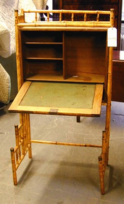 Lot 110 - Victorian Bamboo Drop-Front Desk
