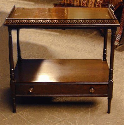 Lot 109 - Pair of Regency Style Mahogany Side Tables