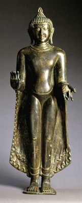 Lot 37 - Burmese Copper Alloy Standing Buddha in Pagan...